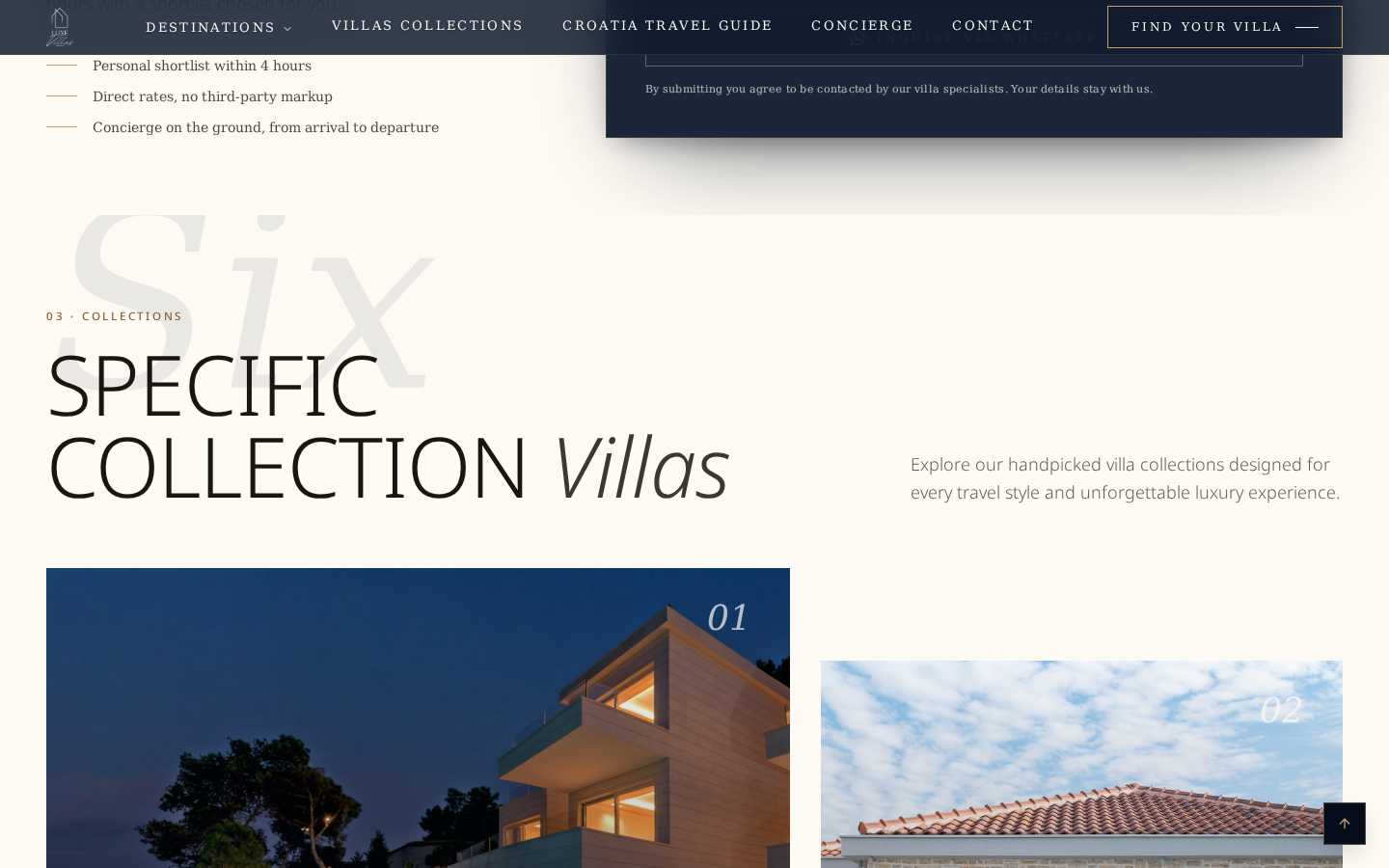 Croatia Travel Guide: Six specific collection villas