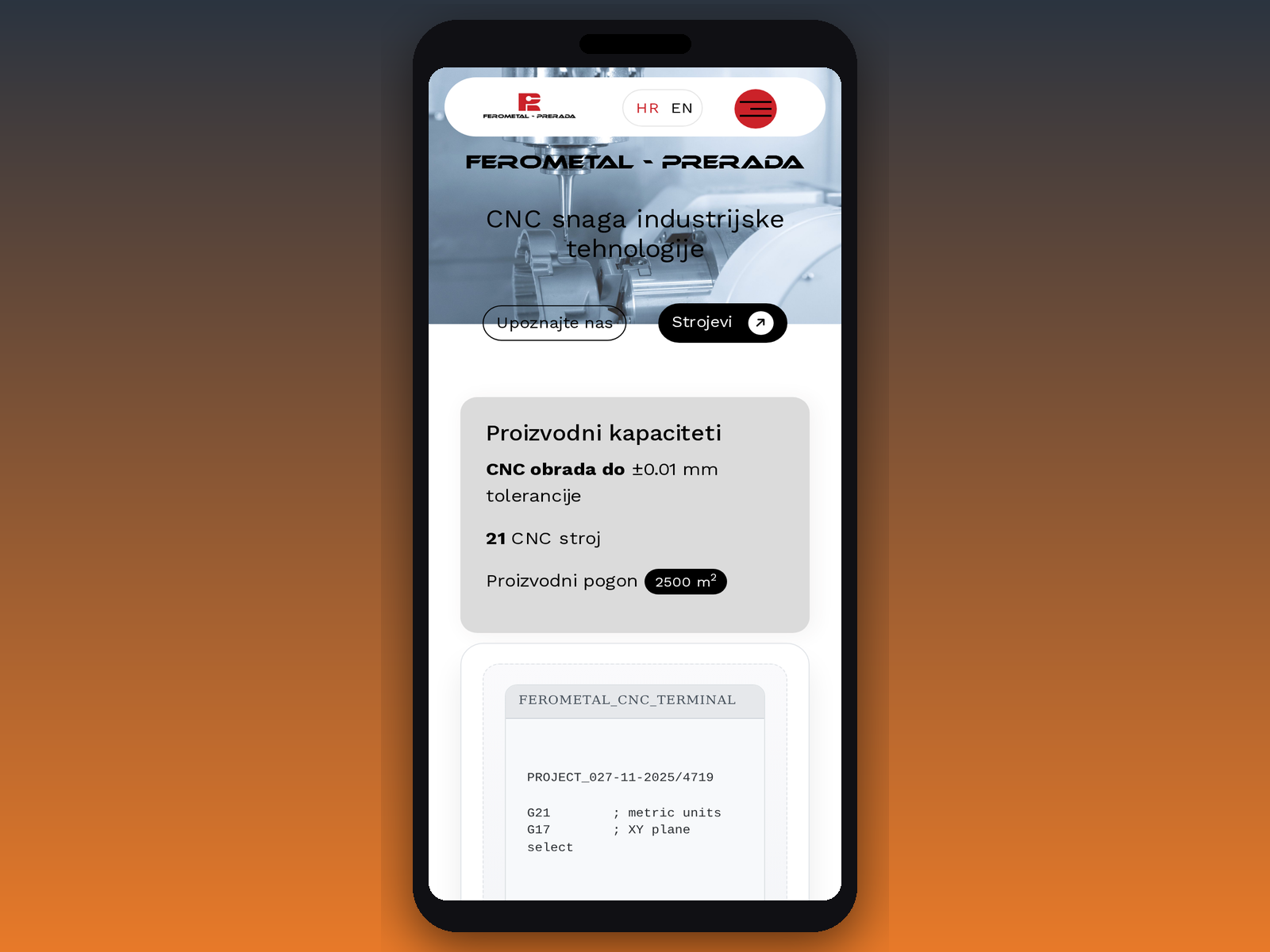 Ferometal Prerada: mobilni prikaz