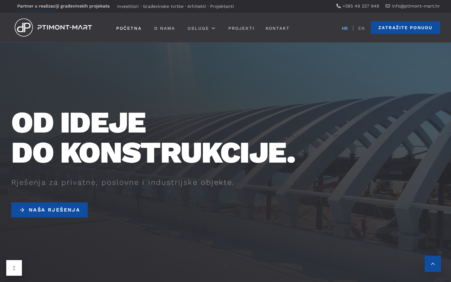 PTIMONT-MART naslovnica B2B industrijske platforme