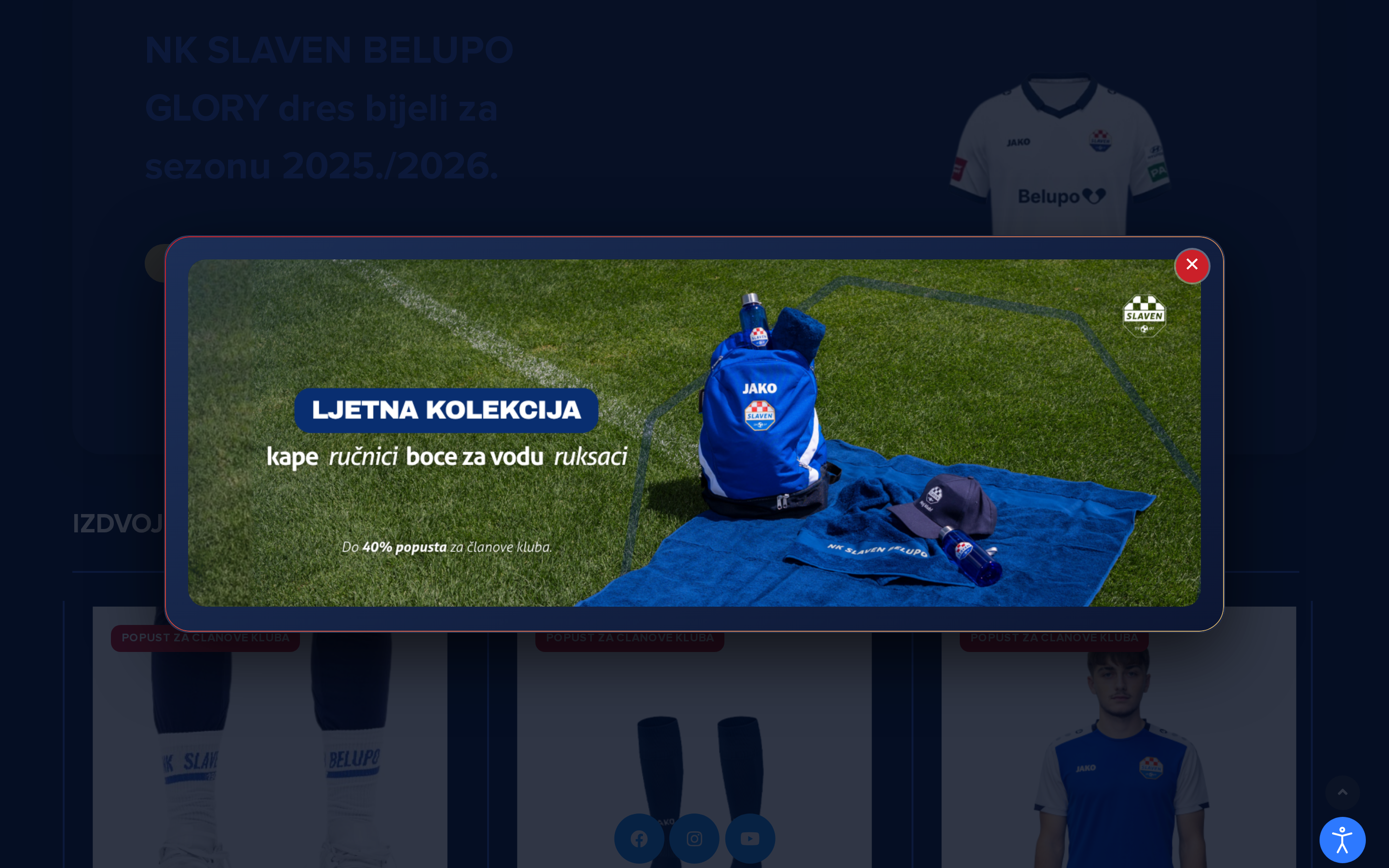 NK Slaven Belupo webshop: naslovna