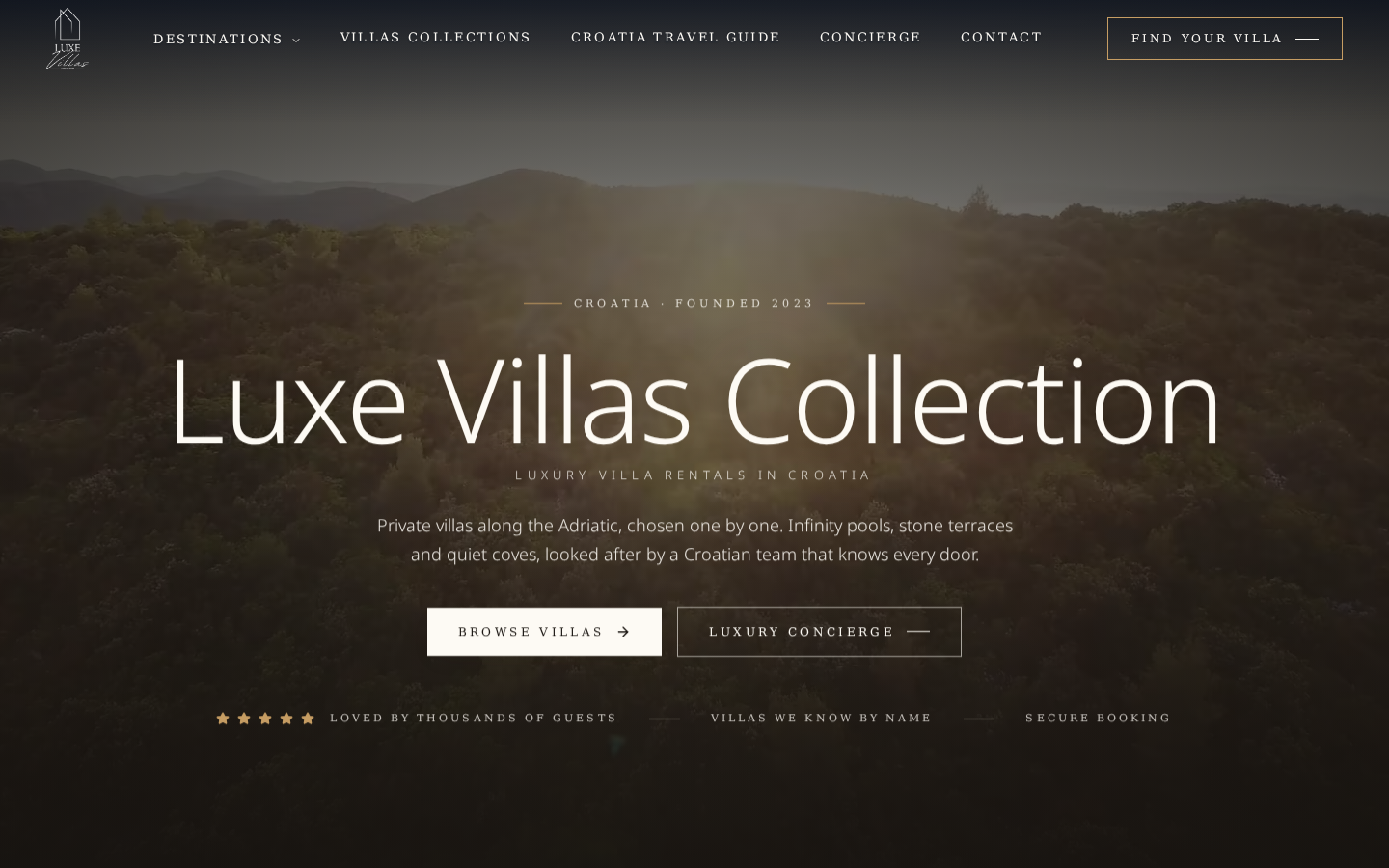 Croatia Travel Guide by Luxe Villas Collection: premium web platforma za luksuzne vile u Hrvatskoj