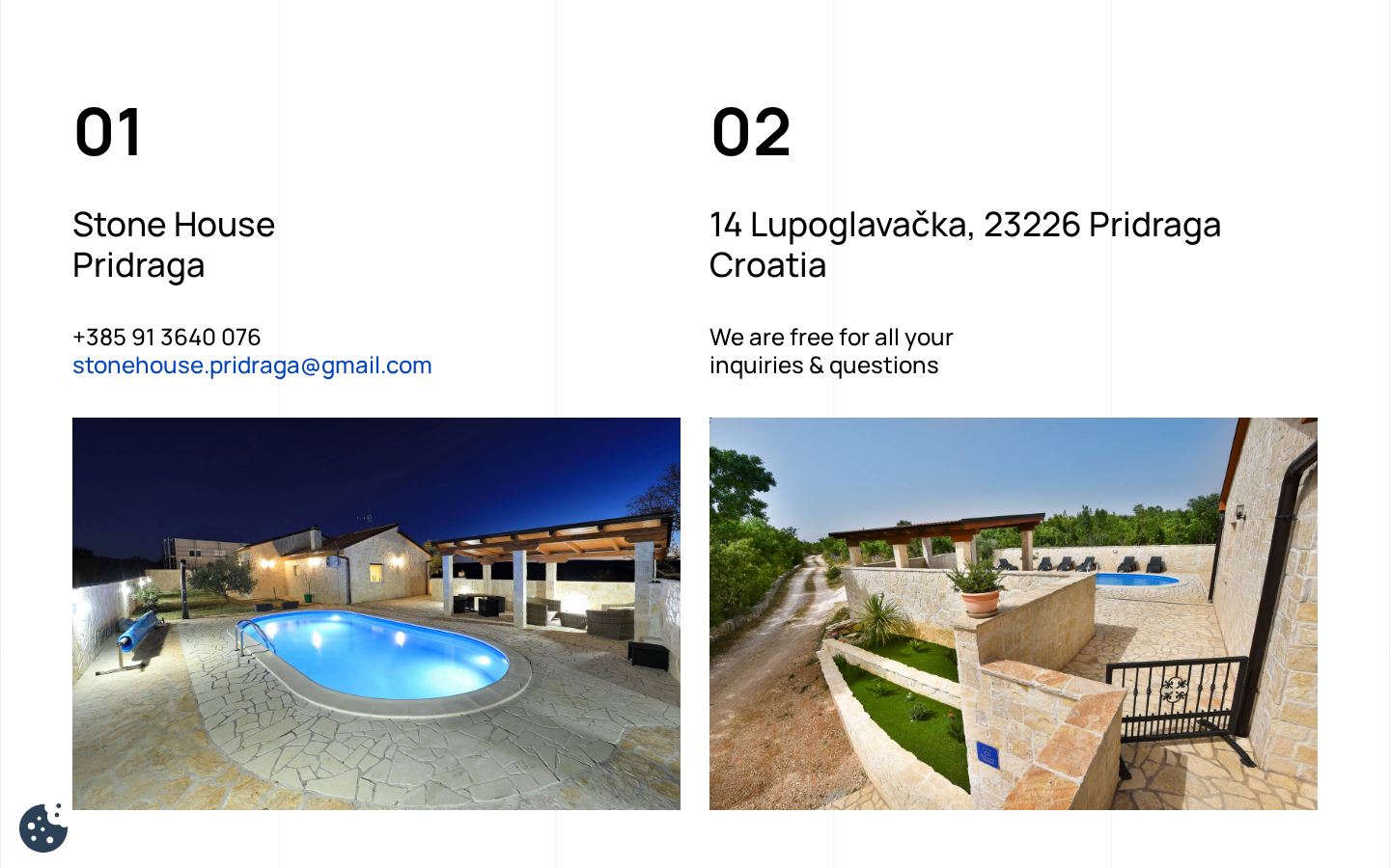 Contacts: kontakt i booking