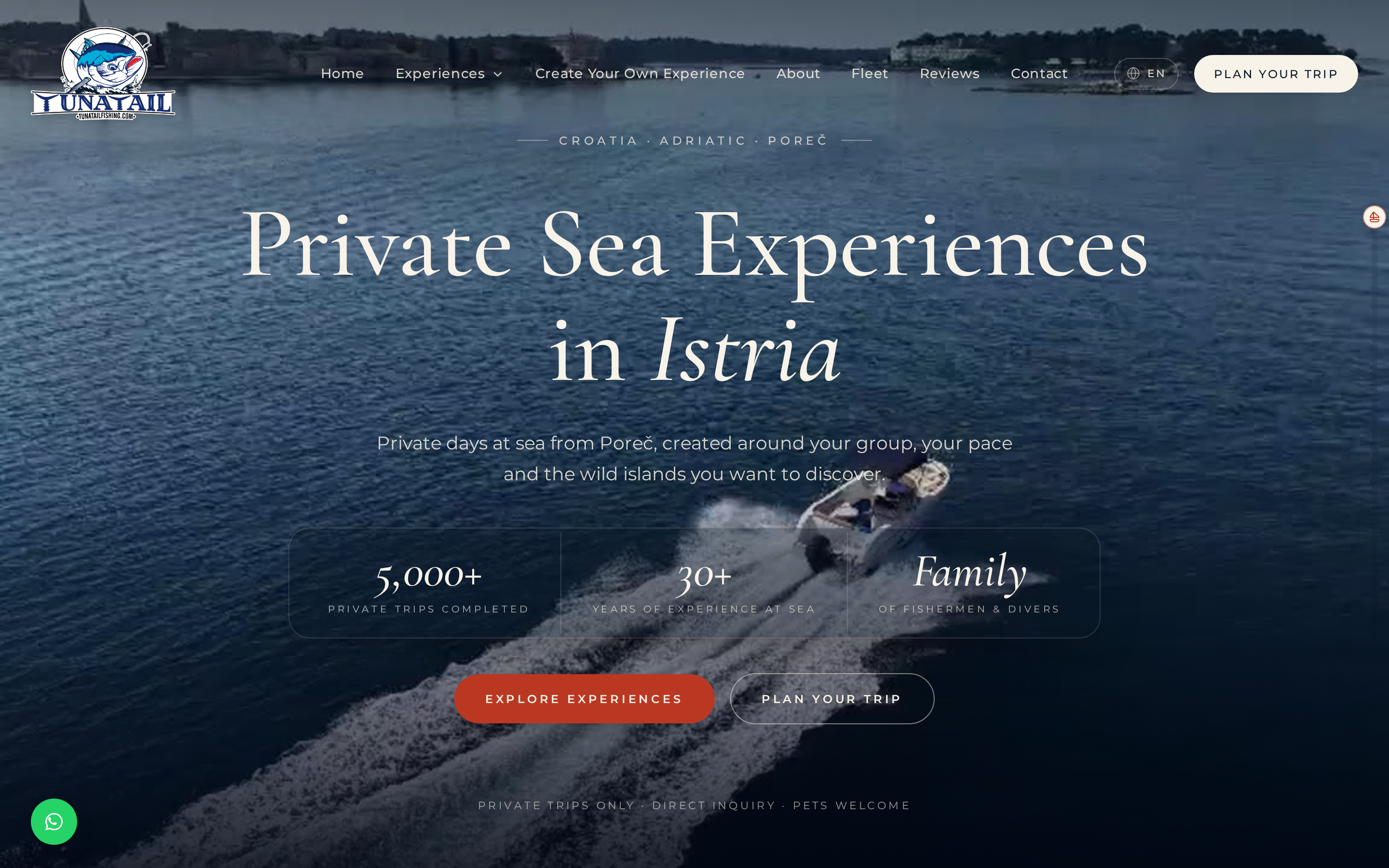 Tuna Tail Fishing: premium booking platforma za privatne izlete brodom iz Poreča
