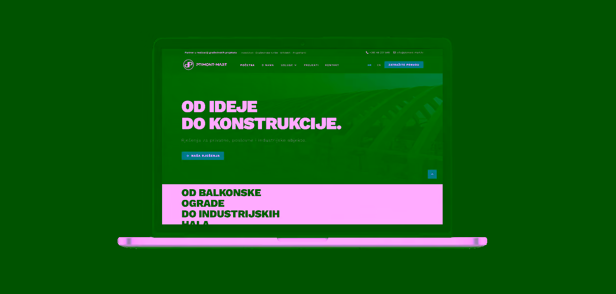 PTIMONT-MART višejezična industrijska B2B web platforma