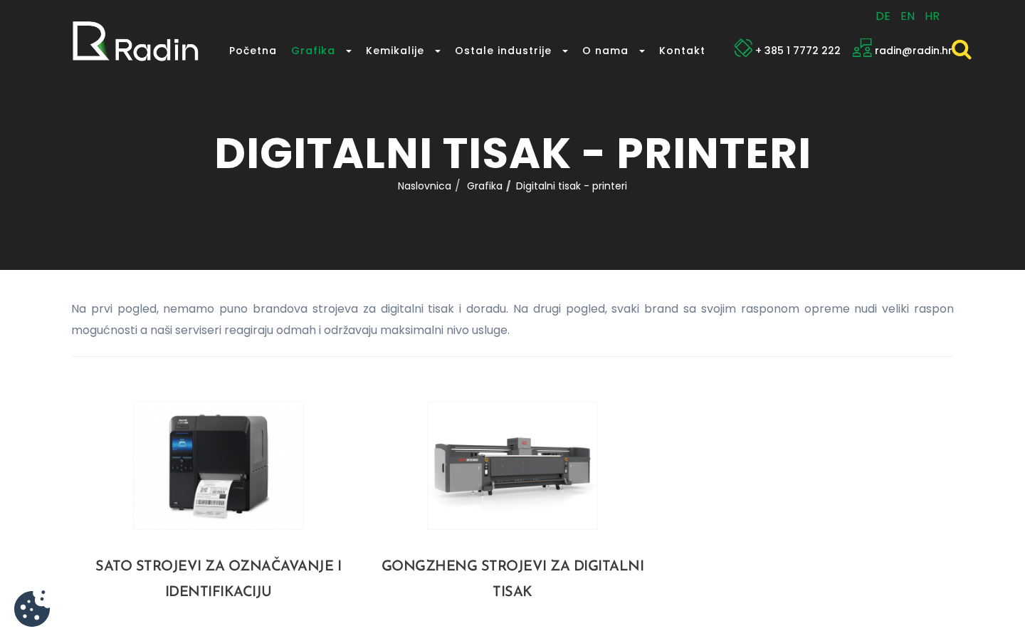 Digitalni tisak: strojevi
