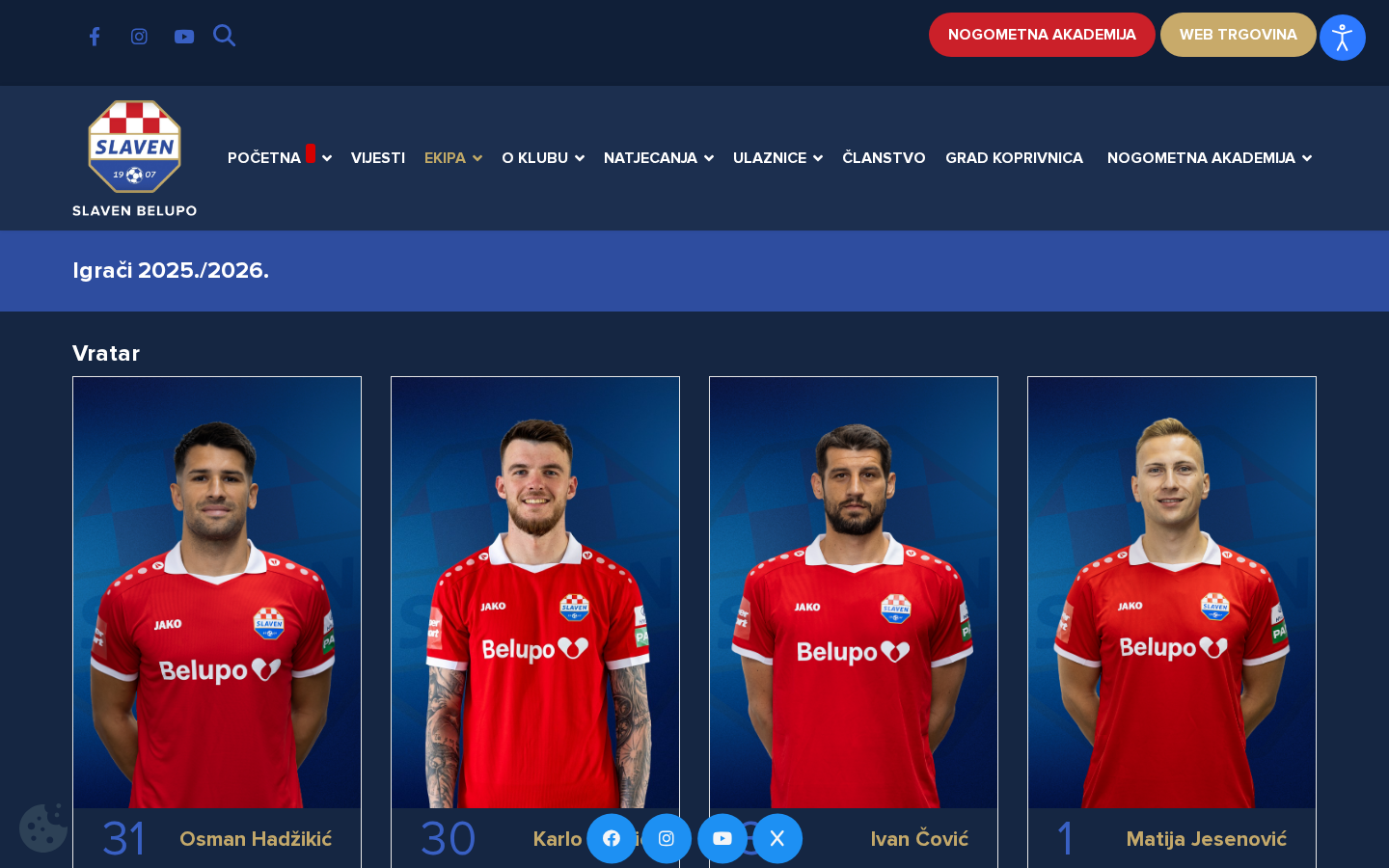 NK Slaven Belupo: prva momčad