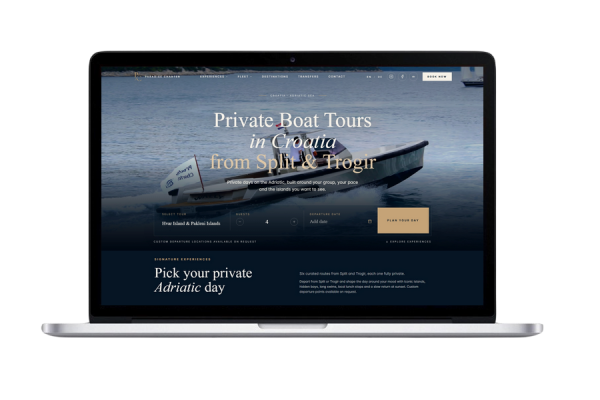 Paradis Charter - booking web stranica